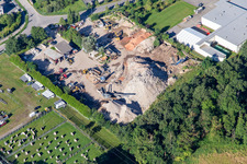 Vue aérienne de GAUDIER Terrassement et Démolition GmbH à le quartier Minderslachen in Kandel dans le département Rhénanie-Palatinat, Allemagne