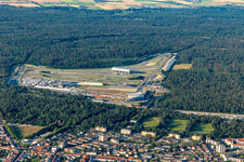 Vue aérienne de Hockenheimring Bade-Wurtemberg à Hockenheim dans le département Bade-Wurtemberg, Allemagne