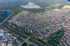Hockenheim dans le département Bade-Wurtemberg, Allemagne hors des airs