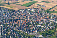 Vue aérienne de Oftersheim dans le département Bade-Wurtemberg, Allemagne