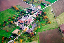 Vue aérienne de Leidenharterhof à Neunkirchen dans le département Bade-Wurtemberg, Allemagne