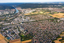 Vue aérienne de De l'ouest à Eppelheim dans le département Bade-Wurtemberg, Allemagne