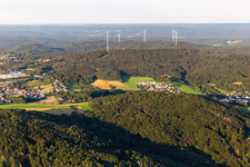 Vue aérienne de Moins de Abtsteinach de l'ouest à le quartier Unter-Abtsteinach in Abtsteinach dans le département Hesse, Allemagne