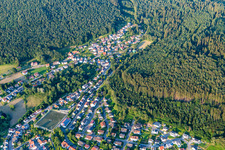 Vue aérienne de Quartier Aschbach in Wald-Michelbach dans le département Hesse, Allemagne