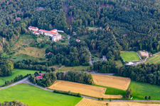 Vue aérienne de Clinique de réadaptation Eleonoren à le quartier Winterkasten in Lindenfels dans le département Hesse, Allemagne