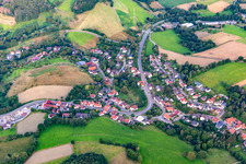 Vue aérienne de De l'est à le quartier Kolmbach in Lindenfels dans le département Hesse, Allemagne