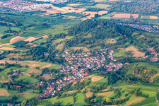 Vue aérienne de Du nord-est à le quartier Zell in Bensheim dans le département Hesse, Allemagne