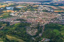 Vue aérienne de De l'est à Bensheim dans le département Hesse, Allemagne