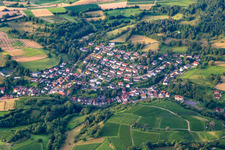 Vue aérienne de Du nord à le quartier Zell in Bensheim dans le département Hesse, Allemagne
