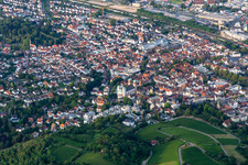 Vue aérienne de Du nord-est à Bensheim dans le département Hesse, Allemagne
