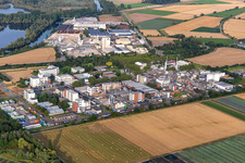 Vue aérienne de BASF Lampertheim GmbH à Lampertheim dans le département Hesse, Allemagne