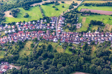 Vue aérienne de Holzgasse x Langgasse à Schifferstadt dans le département Rhénanie-Palatinat, Allemagne