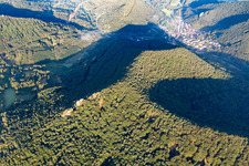 Vue aérienne de Pierres de vautour Luger de l'Est à Lug dans le département Rhénanie-Palatinat, Allemagne