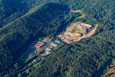 Photographie aérienne de BauLog-HW GmbH (recyclage des gravats, transport de chantier, centre de recyclage, vente de gravats, service de conteneurs), emballage industriel Palatinat du Sud-Ouest | Deufol Industrie-Service GmbH à Hinterweidenthal dans le département Rhénanie-Palatinat, Allemagne