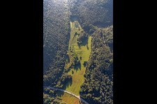 Vue aérienne de Dégagement dans le Seebachtal à Hinterweidenthal dans le département Rhénanie-Palatinat, Allemagne