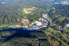 Vue oblique de Zone industrielle de Reichenbach à Dahn dans le département Rhénanie-Palatinat, Allemagne