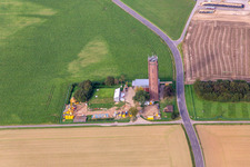 Vue aérienne de Château d'eau d'Oberbruch à le quartier Grebben in Heinsberg dans le département Rhénanie du Nord-Westphalie, Allemagne