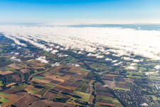 Vue aérienne de Ligne ferroviaire de Schaidt à Winden am Wolkenrand à Freckenfeld dans le département Rhénanie-Palatinat, Allemagne