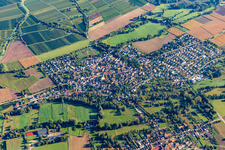 Vue aérienne de Quartier Billigheim in Billigheim-Ingenheim dans le département Rhénanie-Palatinat, Allemagne