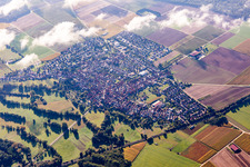 Vue aérienne de Du nord-ouest à Steinweiler dans le département Rhénanie-Palatinat, Allemagne