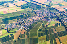 Vue aérienne de Ville du sud-ouest à Insheim dans le département Rhénanie-Palatinat, Allemagne