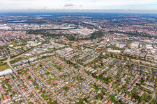 Quartier Grünwinkel in Karlsruhe dans le département Bade-Wurtemberg, Allemagne vue d'en haut