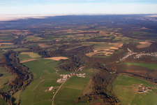 Vue aérienne de Kapellenhof à Hottviller dans le département Moselle, France