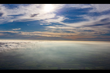 Vue aérienne de Nuages sur les Vosges du Nord à Roppeviller dans le département Moselle, France