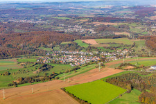 Vue aérienne de Hameau du sud à le quartier Schmittweiler in Schönenberg-Kübelberg dans le département Rhénanie-Palatinat, Allemagne