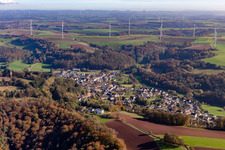 Vue aérienne de Lambsborn dans le département Rhénanie-Palatinat, Allemagne