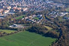 Vue aérienne de Mannlich-Realschule plus et gymnase Hofenfels à Zweibrücken dans le département Rhénanie-Palatinat, Allemagne