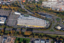 Vue aérienne de Quincaillerie Globus Zweibrücken sur l'A8 à le quartier Bubenhausen in Zweibrücken dans le département Rhénanie-Palatinat, Allemagne