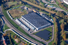 Vue aérienne de Paletten Gölz GmbH à le quartier Ernstweiler in Zweibrücken dans le département Rhénanie-Palatinat, Allemagne