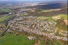 Vue aérienne de Ville du sud à le quartier Einöd in Homburg dans le département Sarre, Allemagne