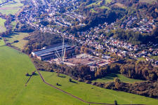 Vue aérienne de Onroad GmbH (transports spéciaux et lourds, transferts par grue, travaux de grue) à le quartier Bierbach in Blieskastel dans le département Sarre, Allemagne