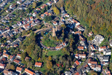 Vue aérienne de Château Kirkel à le quartier Kirkel-Neuhäusel in Kirkel dans le département Sarre, Allemagne