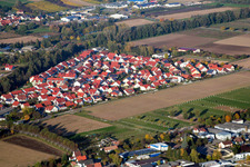 Vue aérienne de Est à le quartier Herxheim in Herxheim bei Landau dans le département Rhénanie-Palatinat, Allemagne