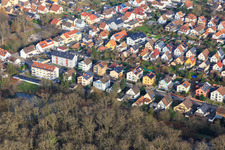 Rue Elsässer à Kandel dans le département Rhénanie-Palatinat, Allemagne d'en haut