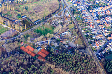 Vue aérienne de Club de tennis à Rülzheim dans le département Rhénanie-Palatinat, Allemagne