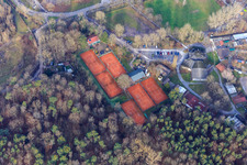 Vue aérienne de Club de tennis à Rülzheim dans le département Rhénanie-Palatinat, Allemagne