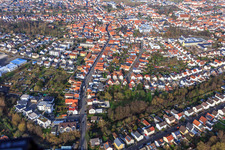 Vue aérienne de Luitpoldstrasse à Herxheim bei Landau dans le département Rhénanie-Palatinat, Allemagne