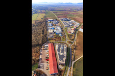 Vue aérienne de Parc commercial W et W II à Herxheim bei Landau dans le département Rhénanie-Palatinat, Allemagne