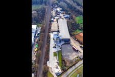 Vue aérienne de Dyckerhoff Concrete GmbH à Rohrbach dans le département Rhénanie-Palatinat, Allemagne