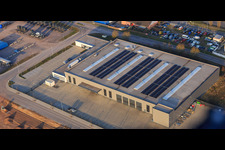 Vue aérienne de Guth Ventiltechnik GmbH à le quartier Offenbach in Offenbach an der Queich dans le département Rhénanie-Palatinat, Allemagne