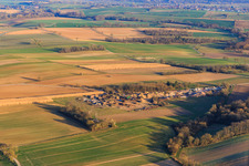 Vue aérienne de Ernst Semar GmbH Usine de recyclage et service de conteneurs à Oberotterbach dans le département Rhénanie-Palatinat, Allemagne