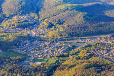 Photographie aérienne de Vue des Vosges du Nord depuis le sud à Wingen-sur-Moder dans le département Bas Rhin, France