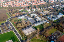 Vue aérienne de L'école polyvalente intégrée (IGS) à Kandel dans le département Rhénanie-Palatinat, Allemagne