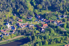 Vue aérienne de Rue de la Chapelle à Sparsbach dans le département Bas Rhin, France
