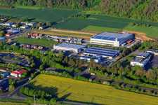 Vue aérienne de VS Visual Media GmbH & Co. KG à Tauberbischofsheim dans le département Bade-Wurtemberg, Allemagne