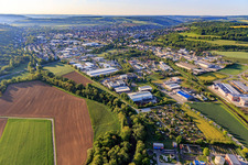 Vue aérienne de Zone industrielle de Taufstein à Bad Mergentheim dans le département Bade-Wurtemberg, Allemagne